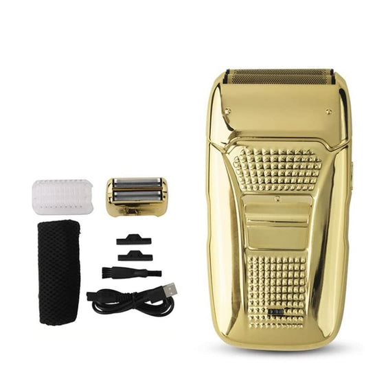 BJFSEAFN Electric Shaver Hair Cleaning Razor Beard Foil Shaving Machine Finishing Tool for Men(Gold) Beauty and Personal Care BJFSEAFN