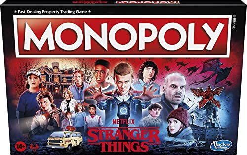 MONOPOLY: Netflix Stranger Things Edition Board Game for Adults and Teens Ages 14+, Game for 2-6 Players, Inspired by Stranger Things Season 4…