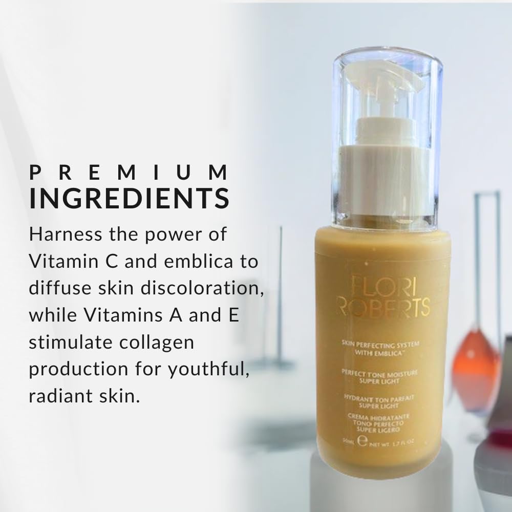 Perfect Tone Moisture Serum by Flori Roberts, Reduces Appearance of Dark Spots, Hyperpigmentation, Lines and Wrinkles, Boosts Radiance