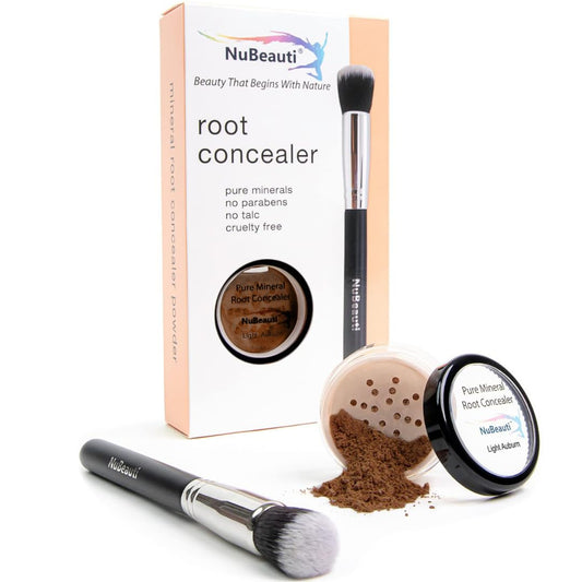 NuBeauti Hair Root Touch Up Powder - Light Auburn - 11 True-to-Nature Root Concealer Shades - Long-lasting, Fragrance Free, Talc & Paraben Free -
