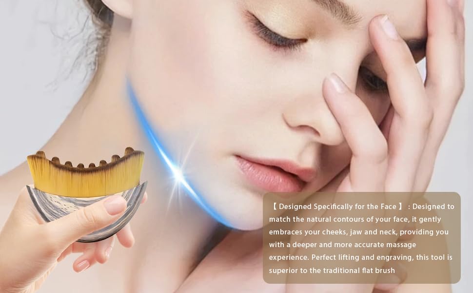 New Lymphatic Contour Face Brush, Lymphatic Drainage Massager for Face,Ergonomically Designed to Fit The Skin Precisely and Relieve Fatigue. (1PCS) Beauty and Personal Care OVQ