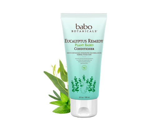 Babo Botanicals Eucalyptus Remedy Conditioner - Invigorating Eucalyptus, Rosemary & Pepermint - For all ages - Rebalancing Conditioner for all hair