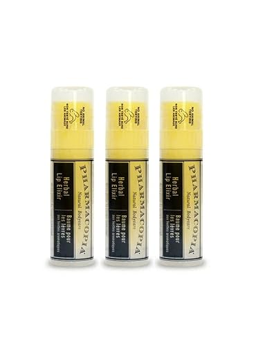 Pharmacopia Chamomile Tangerine Vegan Lip Elixir - Nourishing Vegan Herbal Lip Balm with 100% Natural and 70% Certified Organic Ingredients, 0.25 Oz