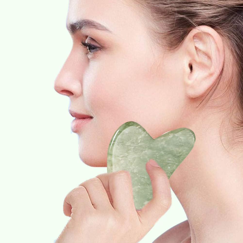 Ysrisny Gua Sha Facial Tools Jade Roller for Face - Facial Massage Tool for Anti Aging Wrinkles and Skin Rejuvenate -100% Natural Jade Stone for Face