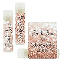 Andaz Press Bridal Shower Bachelorette Party Lip Balm Party Favors, Faux Rose Gold Glitter Shimmer, Thank You for Celebrating With Us, Bridesmaid Lip