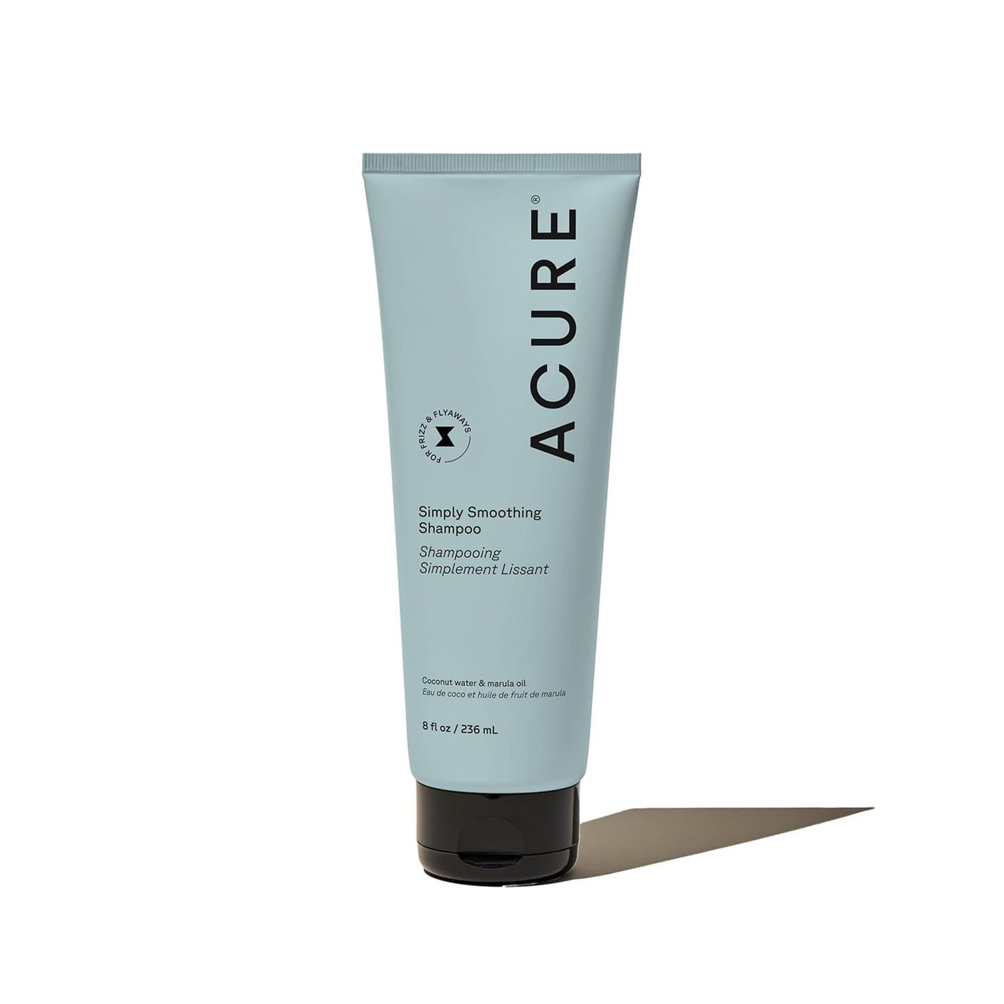 Acure Simply Smoothing Shampoo - Hydrating Anti Frizz Shampoo for Women & Men, Moisturize & Soften Frizzy, Dry, Damaged Hair & Scalp w/ Coconut Water