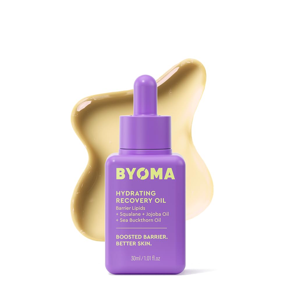 BYOMA Hydrating Recovery Oil - Luxury Face Oil with Squalane, Jojoba Oil & Seabuckthorn Oil - Instant Radiant and Glowy Skin - Barrier Repair Facial Beauty and Personal Care BYOMA
