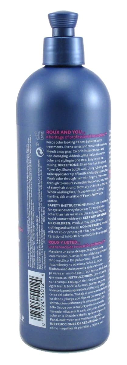 Roux Fanci-Full Rinse #12 Black Radiance 15.2 Ounce (Pack of 6)