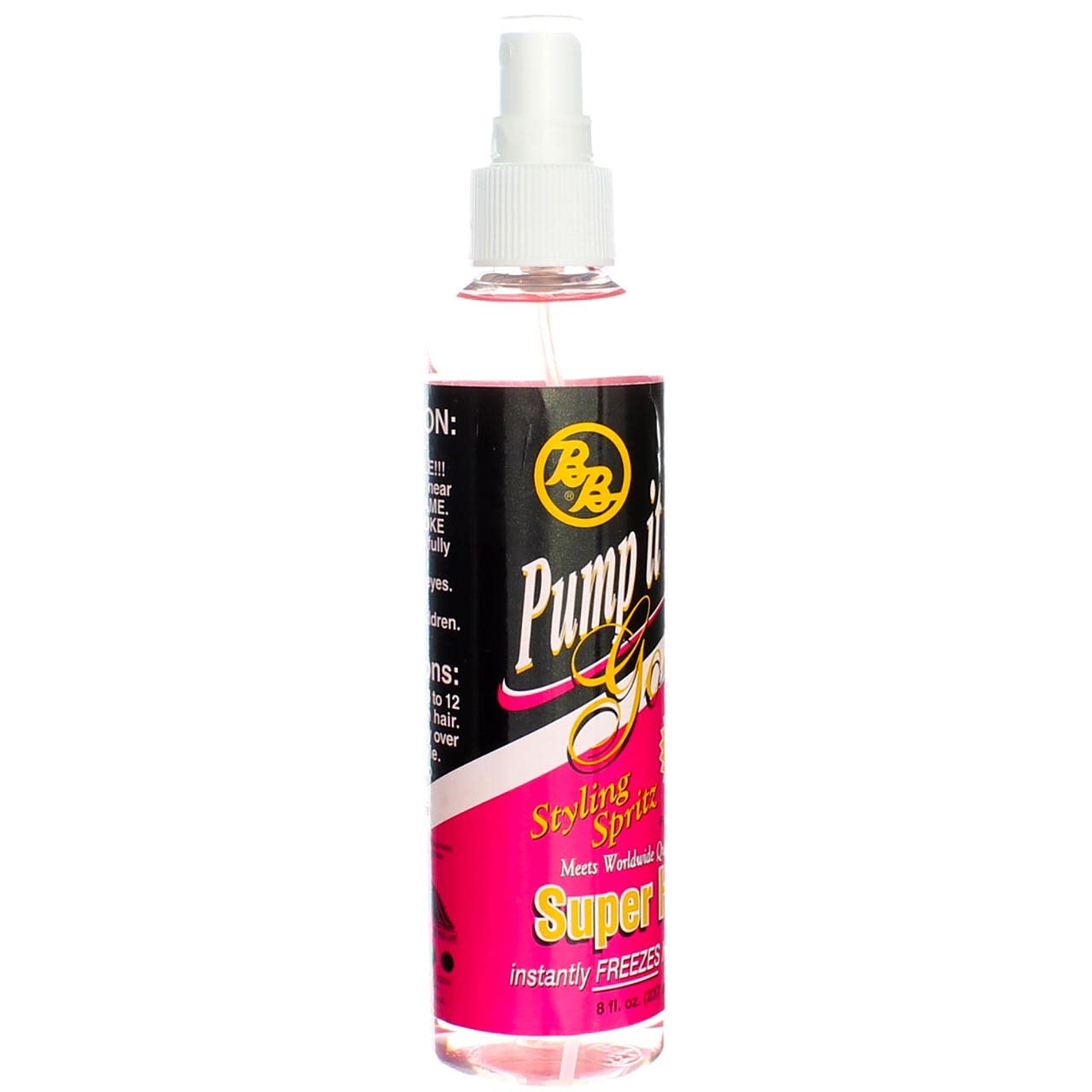Bronner Bros Pump It Up Spritz Gold Super Hold, 12 x 8 oz, Silk Protein & Panthenol, Medium Deep, Gold
