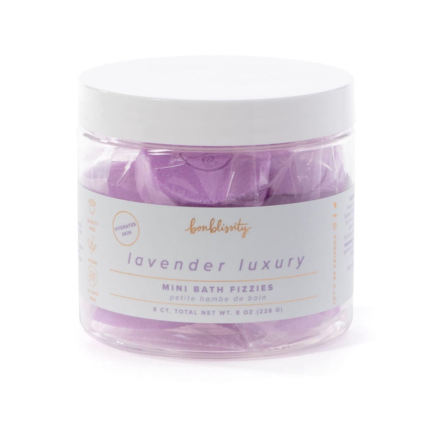 Bonblissity Mini Bath Bombs for Women, 8 pcs - Lavender Luxury Scented Fizzies, Multipurpose Moisturizing Bath Bomb, Shower Steamer, or Foot Soak…