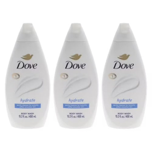 Dove Body Wash - Hydrate for Unisex - 15.2 oz Body Wash (Pack of 3) Beauty & Personal Care Dove