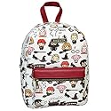 Bioworld Harry Potter Allover Chibi Character Pattern Faux Leather Tote Bag Mini Backpack