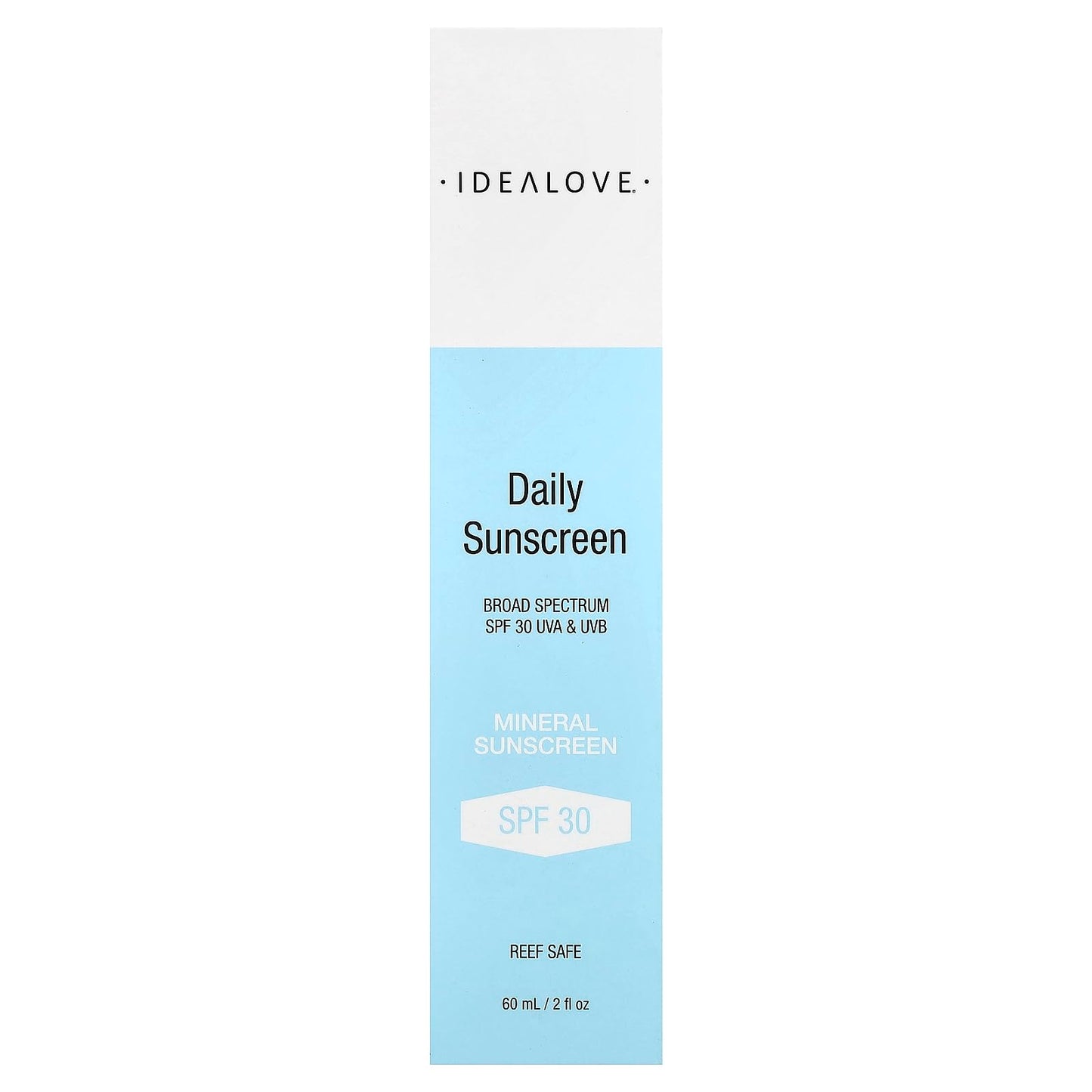 Idealove Daily Sunscreen, Mineral SPF 30, 2 fl oz (60 ml)