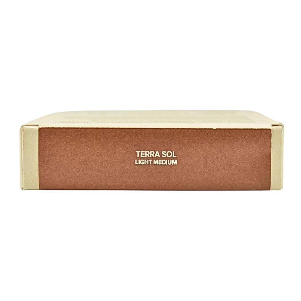 Haus Labs Power Sculpt Velvet Bronzer - Terra Sol Light Medium, Golden Peach Undertones, Natural Finish, Clean Talc-Free 12-Hour Powder Bronzer