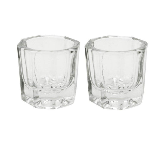 GBSTORE 2 Nail Art Acrylic Liquid Powder Dappen Dish Glass Crystal Cup Glassware Tools