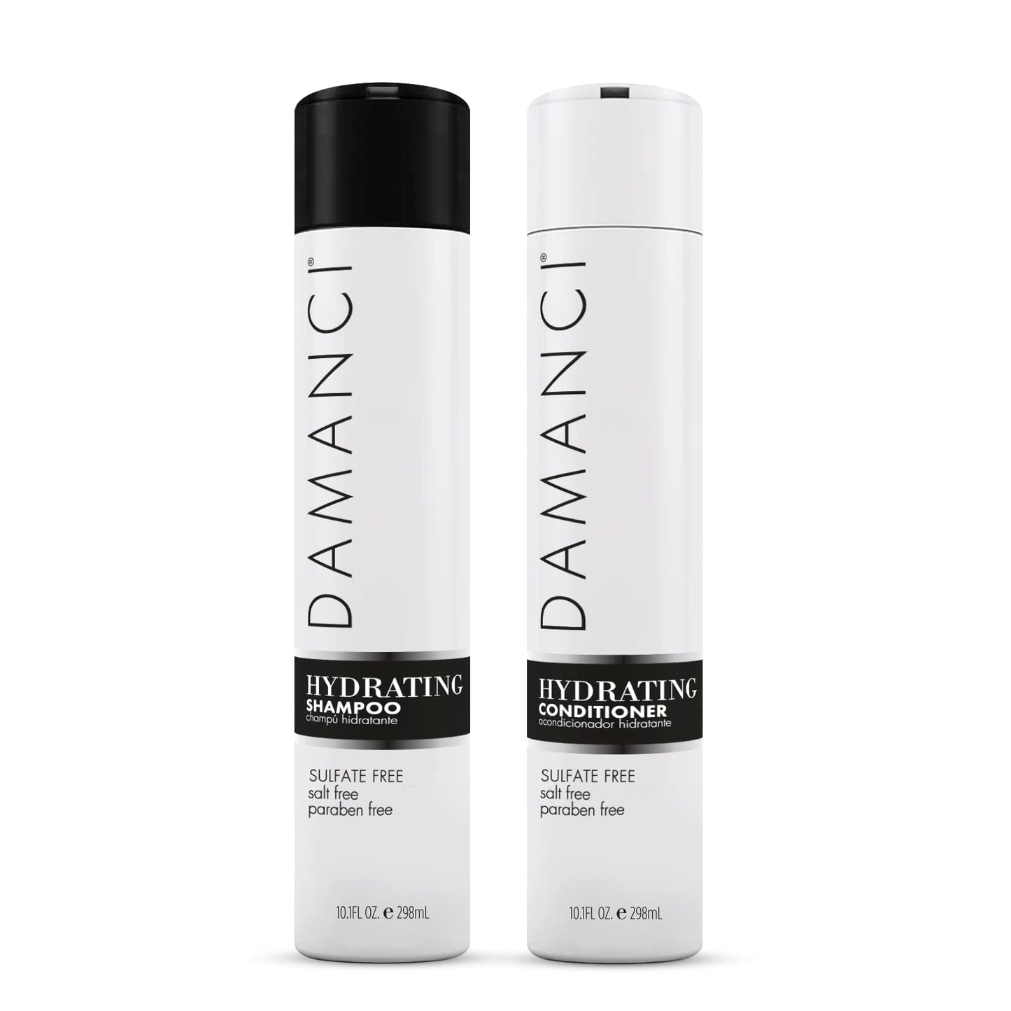 Damanci Hydrating Shampoo and Conditioner Duo, Sulfate Free Shampoo and Conditioner for Dry Hair, with Keratin and Collagen, Paraben and Salt Free