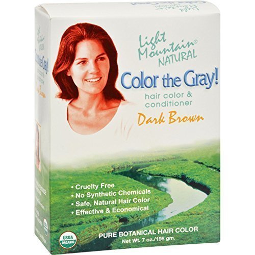 Light Mountain Hair Color - Color The Gray! Dark Brown - Case of 1-7 oz. Beauty & Personal Care LIGHT MOUNTAIN