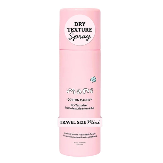 Mane Cotton Candy Travel Size Dry Texture Spray - Volumizing Spray for Fine Hair - Lightweight Hair Styling Spray with Root Lift & Soft Tousled