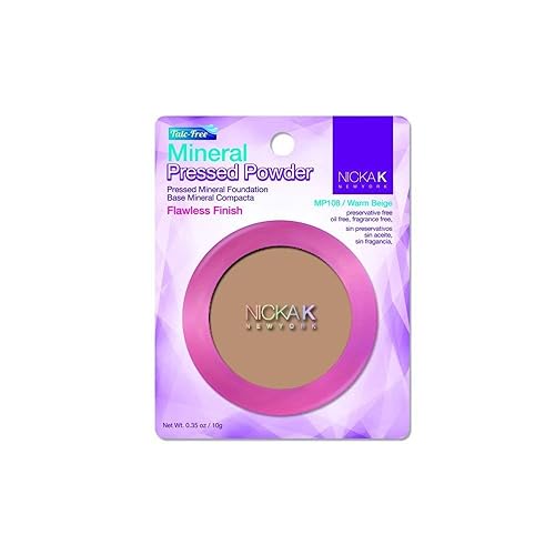 NICKA K New York Mineral Pressed Powder 0.35oz, MP108 Warm Beige