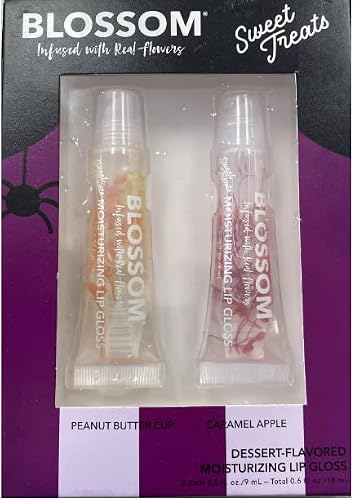 Blossom Sweet Treats Dessert-Flavored Lip Gloss, Peanut Butter Cup & Caramel Apple - 2 Pack