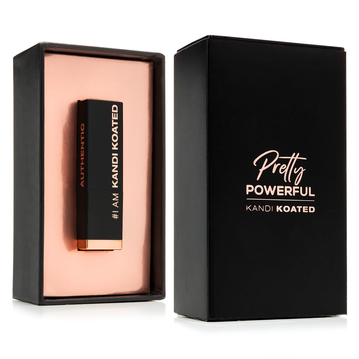 Kandi Koated Pretty Powerful Lipstick [Authentic] Matte Lip Color by Kandi Burruss | Special Edition Packaging | Creamy Texture, Rich Color,