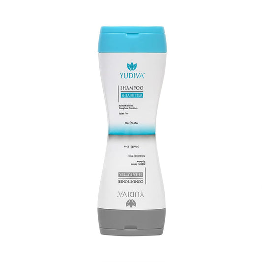 Yudiva Dual Chamber Shampoo and Conditioner with Shea Butter - 3.3 Fl Oz Travel Shampoo and Conditioner Duo - Moisturizing Haircare - Airline Friendly