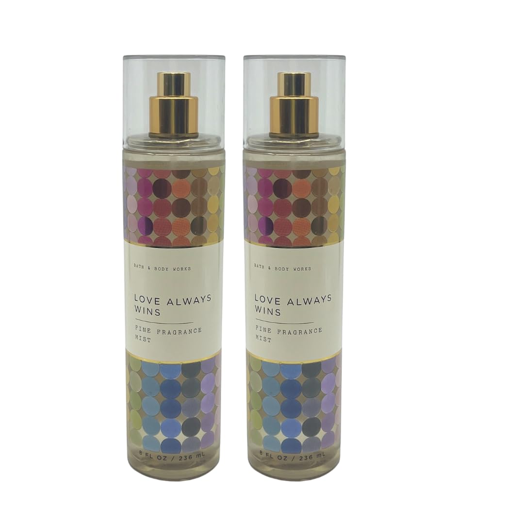 Bath and Body Works LOVE ALWAYS WINS Fine Fragrance Mist - PACK OF 2 - NEW PACKAGING - 2023 LIMITED Edition