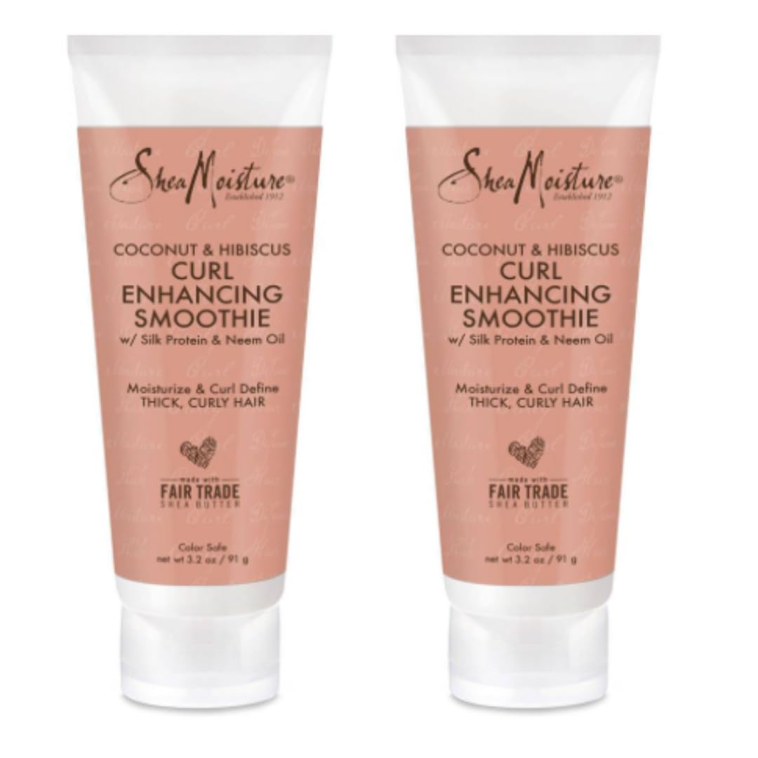 Coconut and Hibiscus Curl Enhancing Smoothie by Shea Moisture for Women - 3.2 oz Cream - Pack of 2