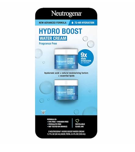 Neutrogena Hydro Boost Hyaluronic Acid Hydrating Water CREAM Daily Face Moisturizer for Dry Skin, Oil-Free, Non-Comedogenic Face Lotion, 1.7 fl. Oz 2