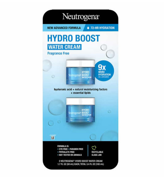 Neutrogena Hydro Boost Hyaluronic Acid Hydrating Water CREAM Daily Face Moisturizer for Dry Skin, Oil-Free, Non-Comedogenic Face Lotion, 1.7 fl. Oz 2