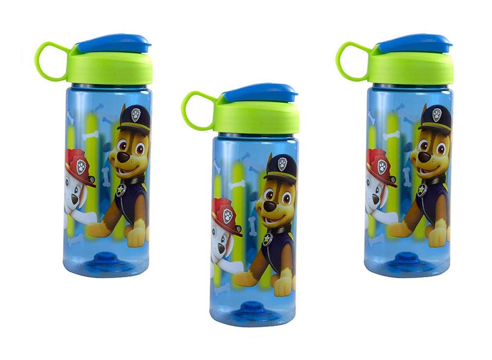 Zak Designs [3-Pack Paw Patrol 16.5oz Kids Sullivan Sports Water Bottle, BPA-Free