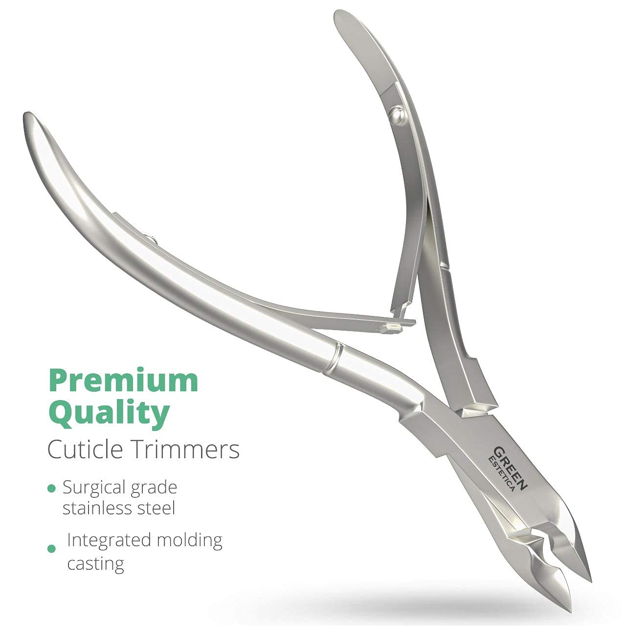 Professional Cuticle Trimmer Nail Cuticle Cutter Stainless Steel Cuticle Nippers with Sharp Blades of Cuticle Remover Clippers Manicure Tools Double