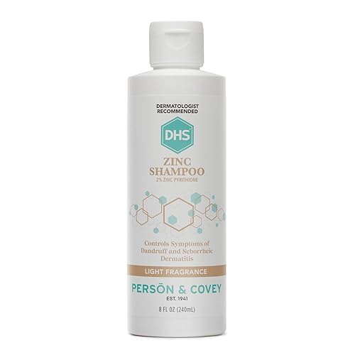 DHS Zinc Shampoo - Dandruff Shampoo - for Flaky and Dry Scalp with 2% Zinc Pyrithione, 8 oz