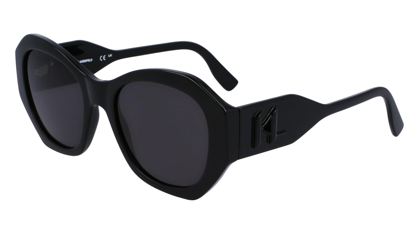KARL LAGERFELD Women's Sunglasses KL6146S - Black with Solid Grey Lens