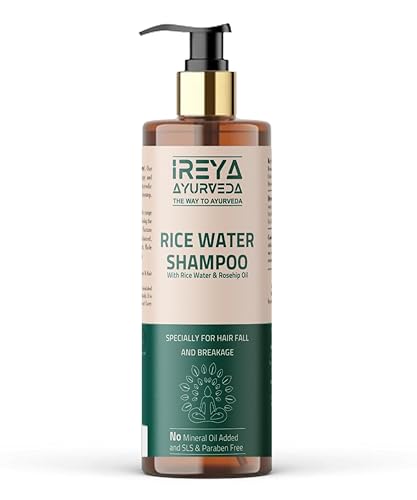 Rice Water Shampoo for hair with Rosehip oil 200ml (6.76oz) for Growth & Smooth Hair | Made with all natural ingredients No minerals