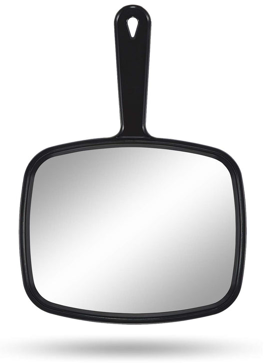 PROTECLE Hand Mirror, 10.3" L x 7.4" W Salon Barber Hairdressing Handheld Mirror with Handle, Square Black Beauty and Personal Care Gladmart Default Title