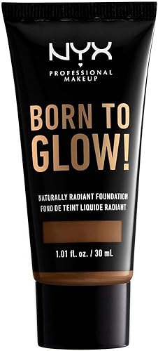 NYX PROFESSIONAL MAKEUP Born To Glow Naturally Radiant Foundation, Medium Coverage - Mocha