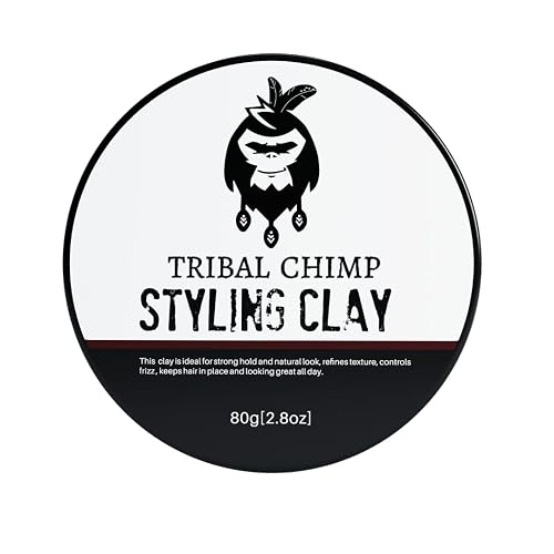 Tribal Chimp Hair Styling Clay - Super Strong Hold Matte Clay for Men & Women, Non-Sticky, Textured, Instant Volume & Thickening, Ideal for all Hair