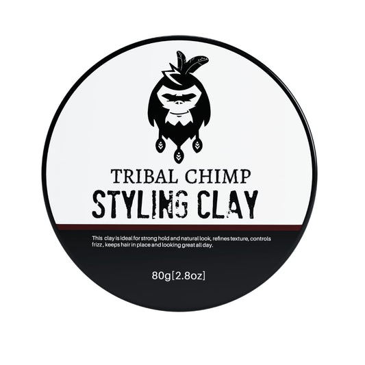 Tribal Chimp Hair Styling Clay - Super Strong Hold Matte Clay for Men & Women, Non-Sticky, Textured, Instant Volume & Thickening, Ideal for all Hair
