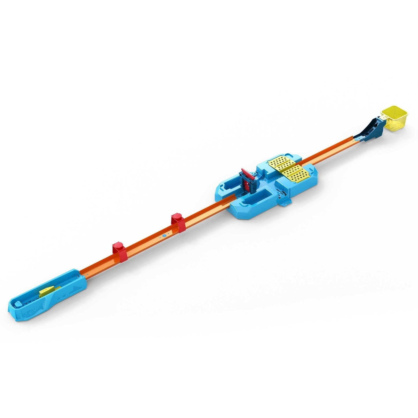 Hot Wheels Toy Car Track Set, Track Builder Unlimited Stunt Crash Box Playset with 18 Building Components in Storage Box with Lid & 1:64 Scale Vehicle