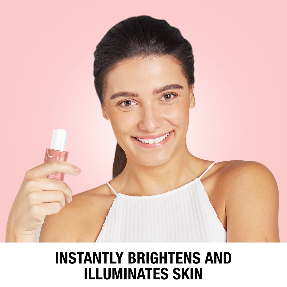 Neutrogena Bright Boost Illuminating Face Serum with Neoglucosamine & Turmeric Extract for Even Skin Tone, Resurfacing Serum for Face to Reduce Dark