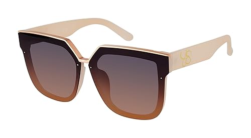 Jessica Simpson Women's J6214 Oversized Cat Eye Square Sunglasses with UV400 Protection - Glamorous Sunglasses for Women, 67mm