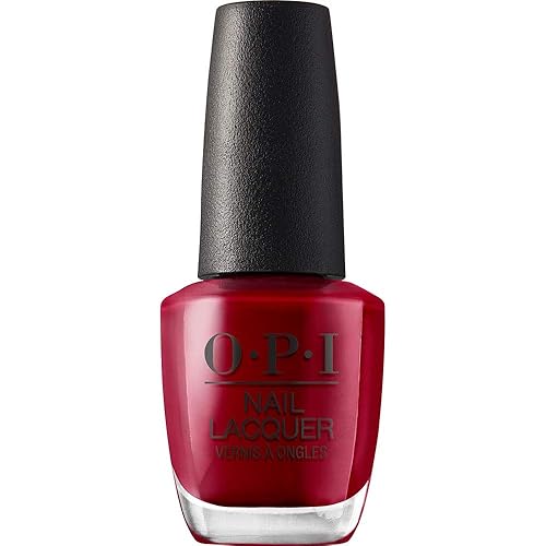 OPI Nail Lacquer Amore at the Grand Canal | Opaque Bright Red Crème Chip Resistant Nail Polish | Fast Drying, Streak Free