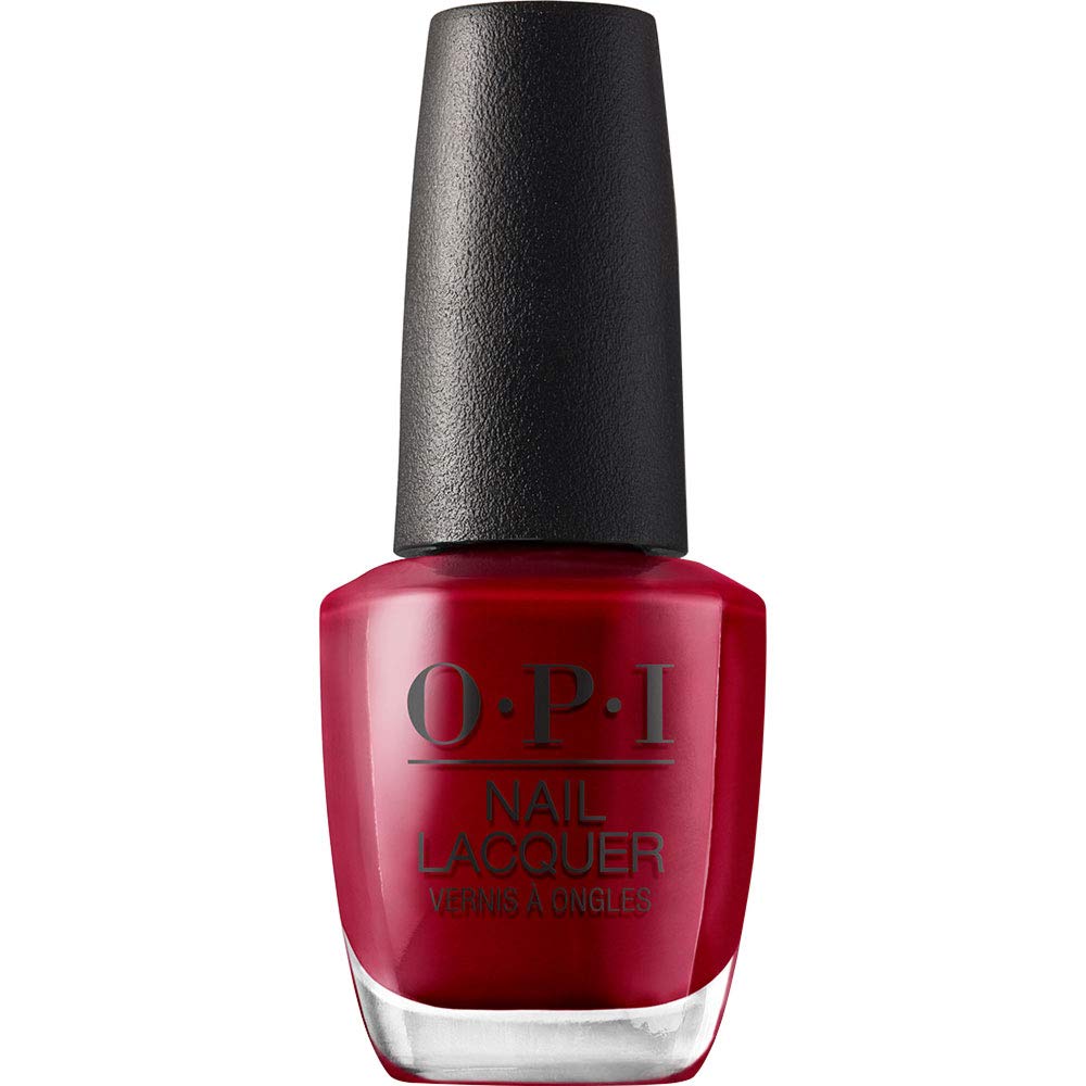 OPI Nail Lacquer Amore at the Grand Canal | Opaque Bright Red Crème Chip Resistant Nail Polish | Fast Drying, Streak Free