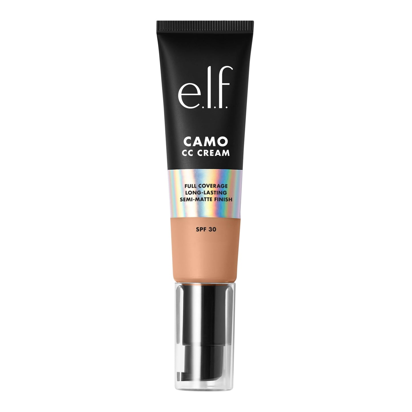 e.l.f. Camo CC Cream, SPF 30 Color-Correcting Medium-To-Full Coverage Face Foundation, Delivers An Airbrushed Finish, Vegan & Cruelty-Free, Light 250