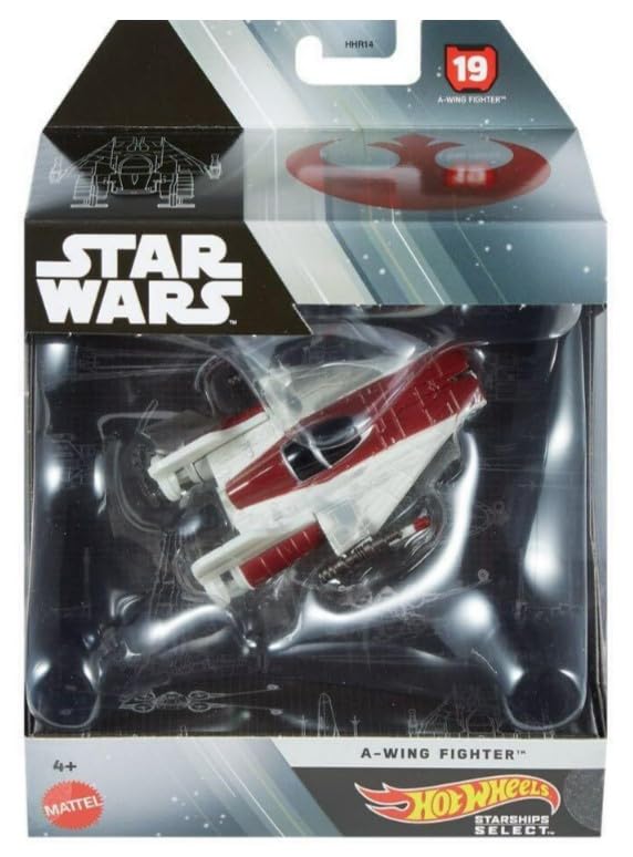 Hot Wheels Star Wars Starships Select A-Wing # 19, 1:50 Scale Premium Die-Cast Vehicle