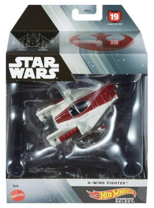 Hot Wheels Star Wars Starships Select A-Wing # 19, 1:50 Scale Premium Die-Cast Vehicle