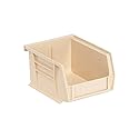 QUANTUM STORAGE SYSTEMS K-QUS210IV-8 8-Pack Ultra-Stack and Hang Bins, 5-3/8" x 4-1/8" x 3", Ivory