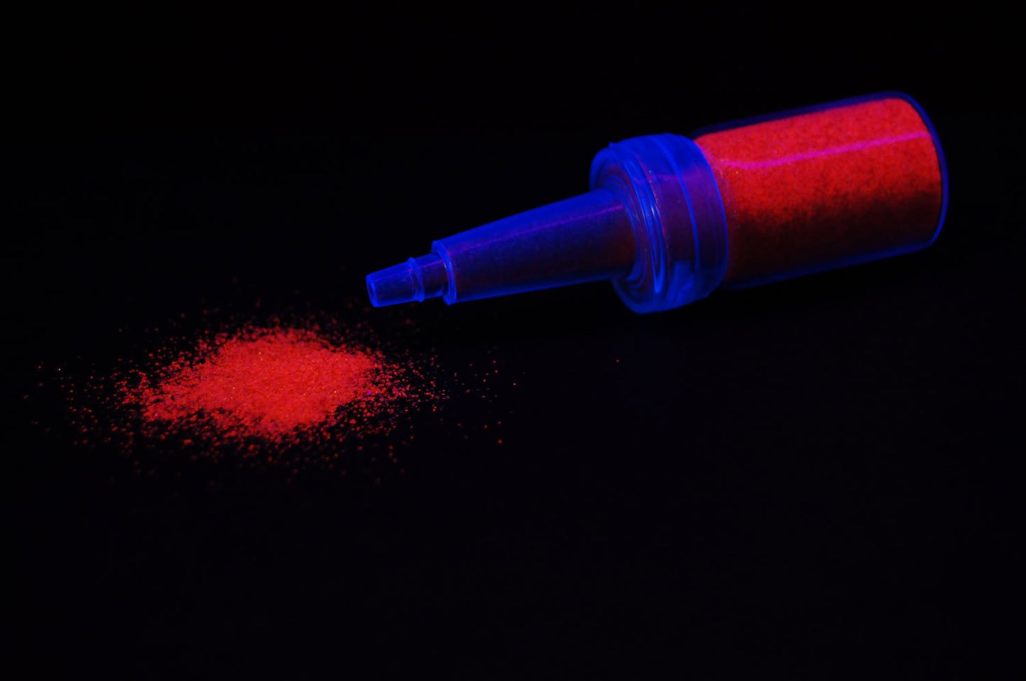 UV Blacklight Reactive Cosmetic Face & Body Glitter Powder (10 Gram Jars) (UV Neon Orange)