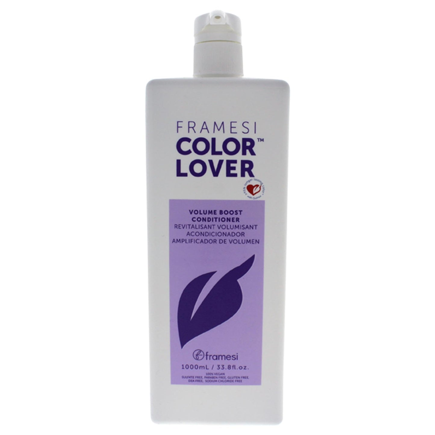 FRAMESI Color Lover Volume Boost Conditioner, 33.8 fl oz, Sulfate Free Volumizing Conditioner with Quinoa and Coconut Oil, Color Treated Hair